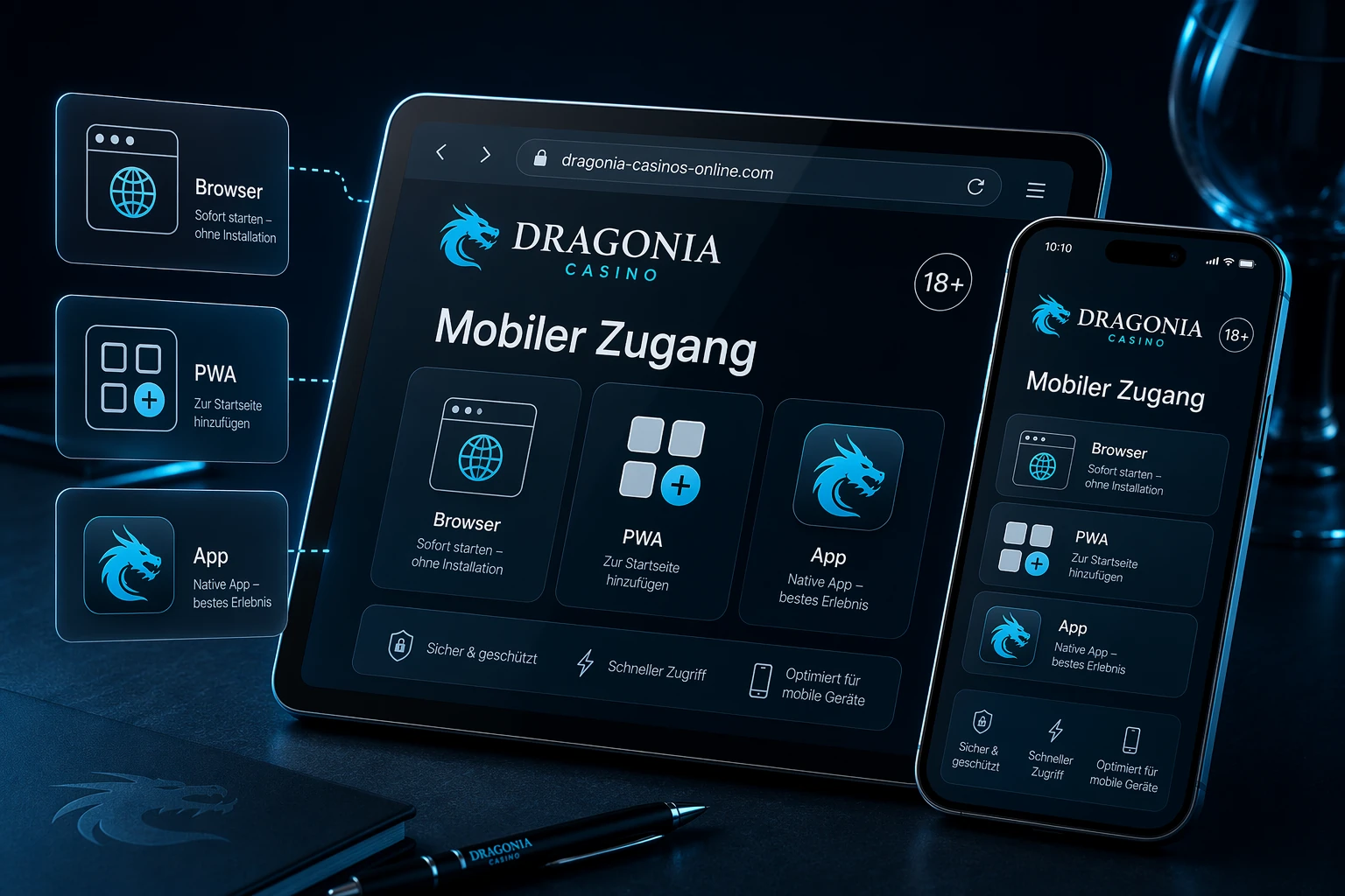 Mobiler Zugriff auf Dragonia Casino: was hinter dem App-Begriff steckt