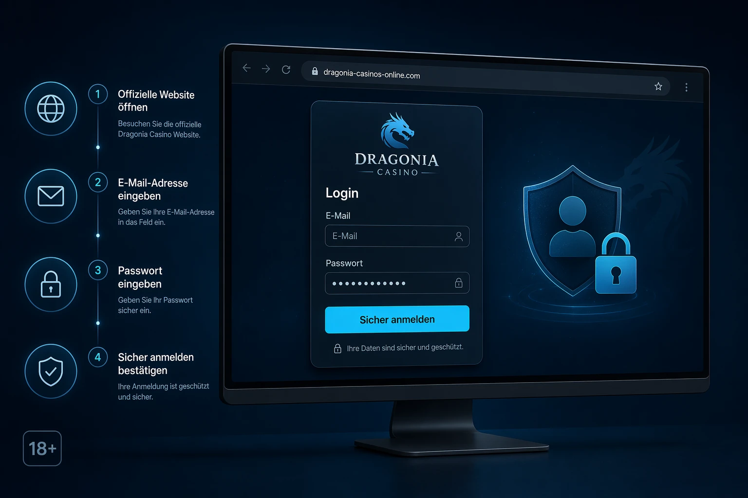 So läuft der Dragonia Casino Login grundsätzlich ab