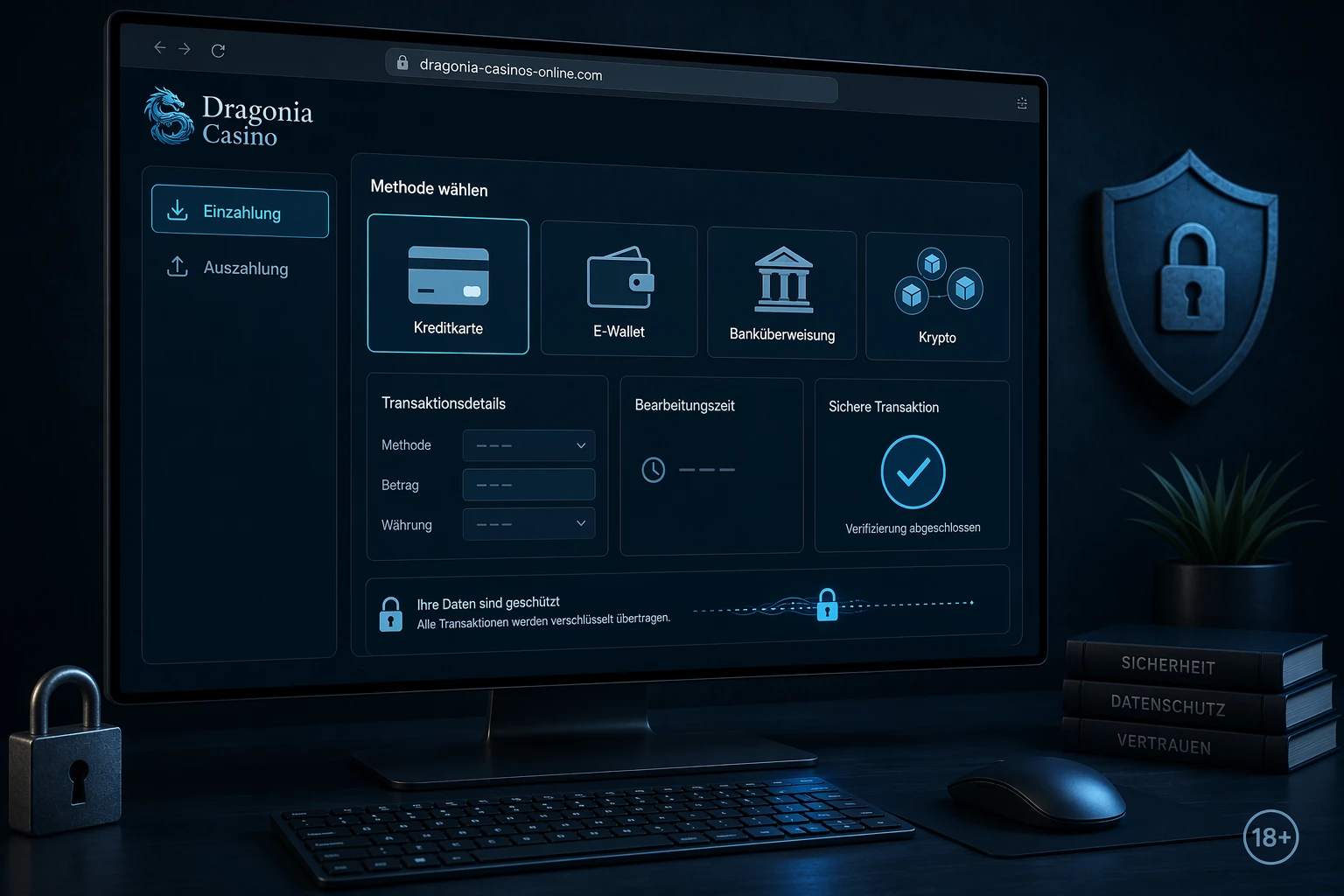 Ein- und Auszahlungen im Dragonia Com Casino